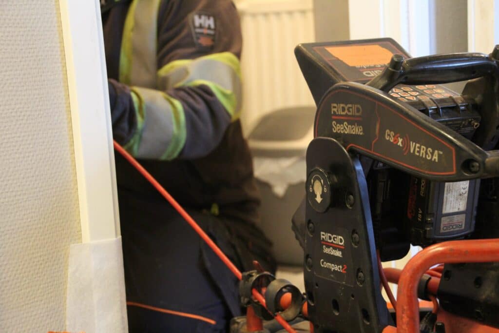 Viemärin kuvaus käynnissä